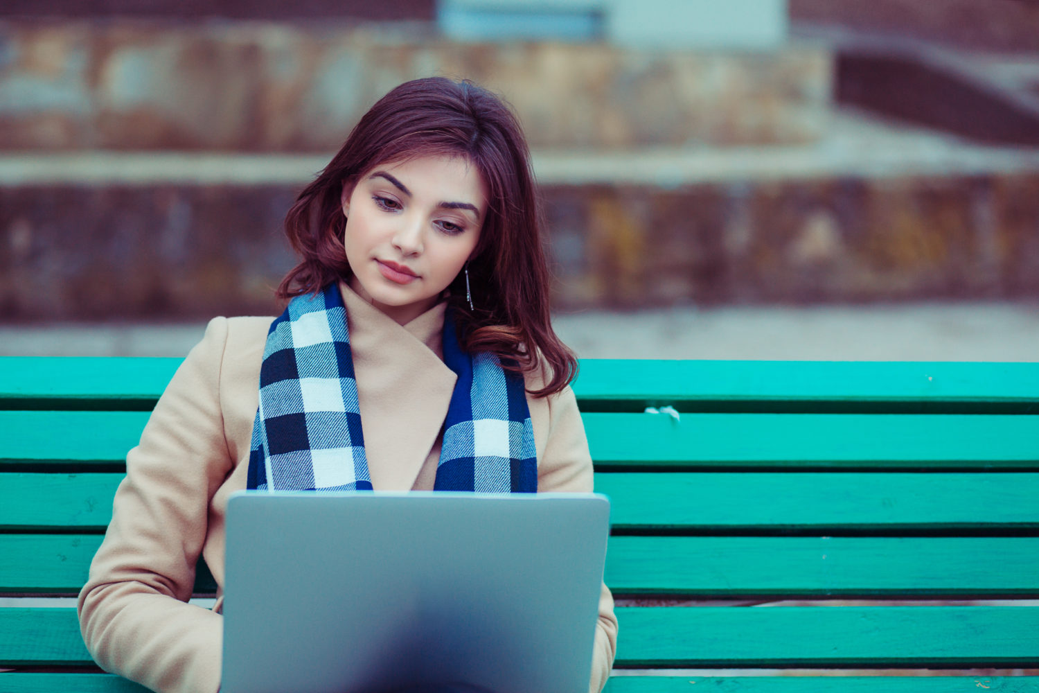 Woman looking at abortion pill information online